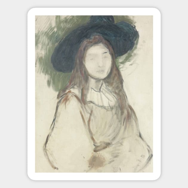 Julie Manet au chapeau Liberty by Berthe Morisot Magnet by Classic Art Stall